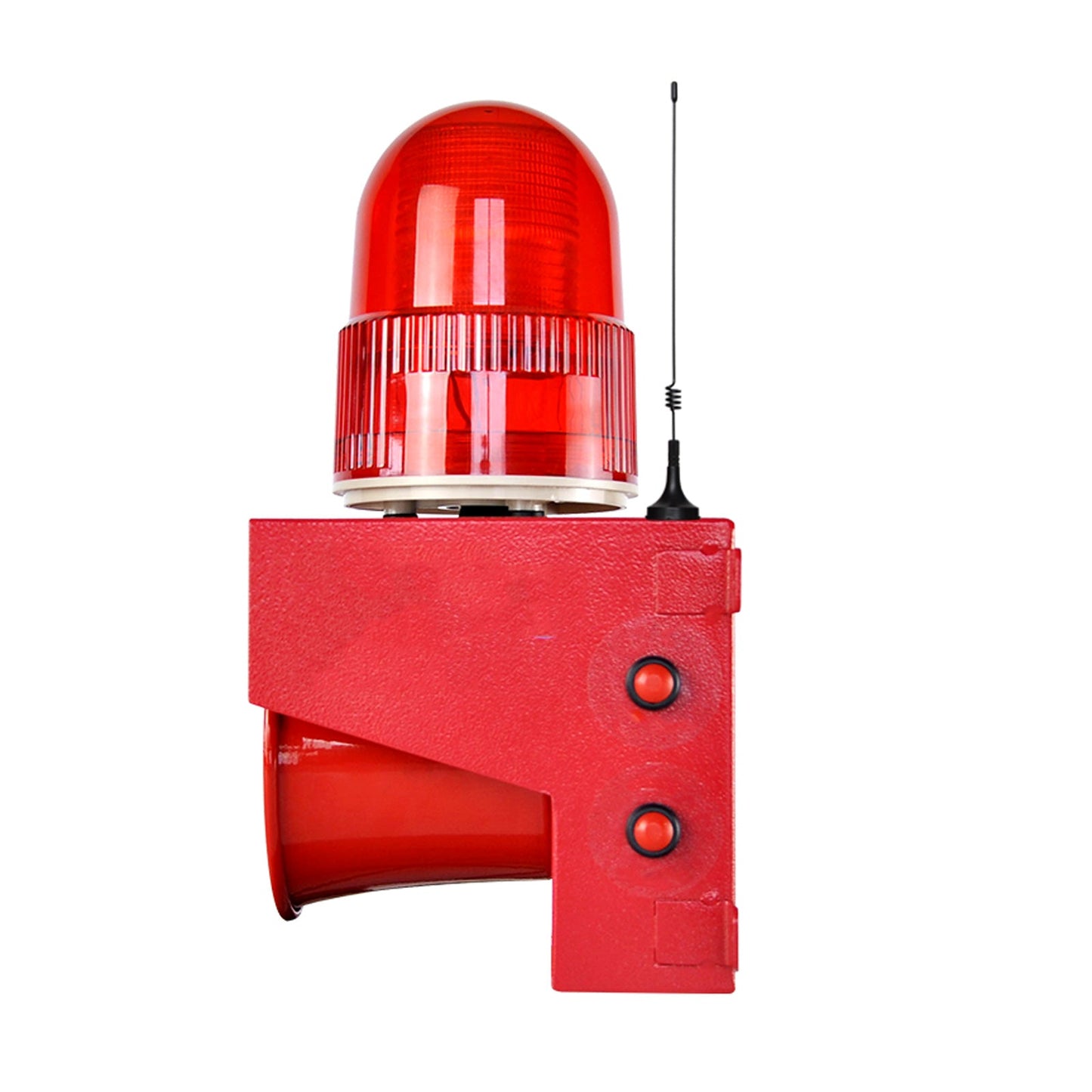 YASONG 500m/2000m Wireless Remote Control Alarm Siren 120dB Horn 12 Tone Adjustable Outdoor Industrial Waterproof LED Strobe Alarm System for Noisy Environment Emergency Alarm SLA-01TY