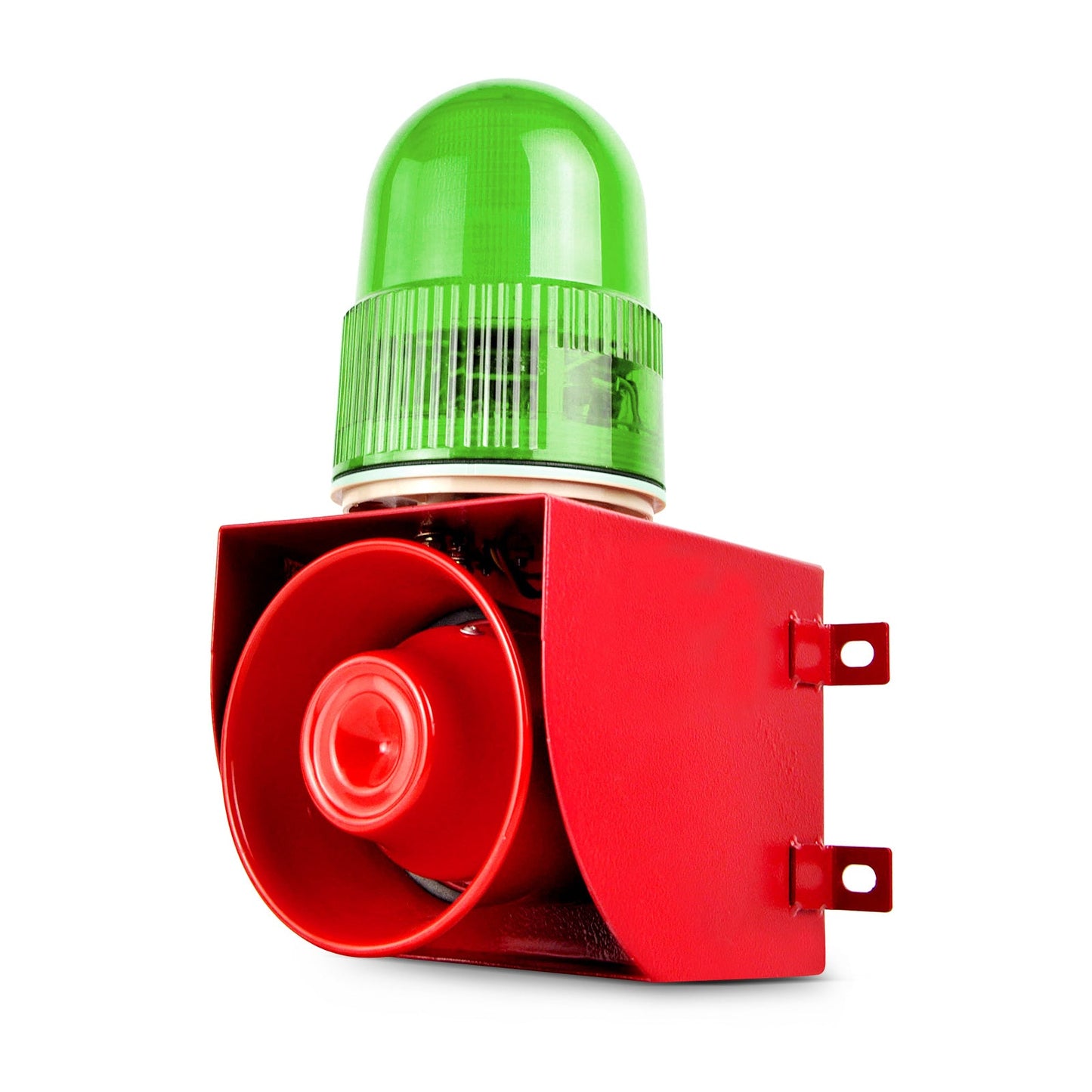 YASONG SLA-01 Industrial Alarm Siren Waterproof 120dB Horn Siren Speaker with LED Strobe Light 25W Alarm System for Factories, Docks, Shipyards and Warehouses