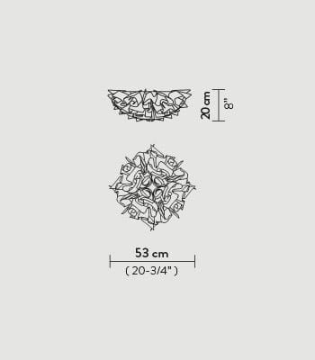 K1 Home Decore SLAMP VELI PRISMA MINI / LARGE CEILING LAMP, designer ceiling light