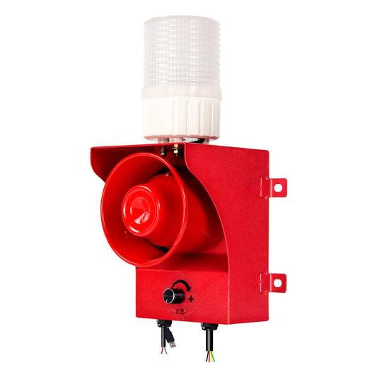 YASONG Dry Contact Signal Triggered Security Siren Waterproof 120dB Red Yellow Green Strobe Light Siren for Factory Fire stations Harbours SLA-315