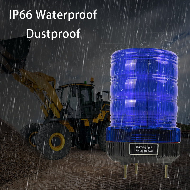 YASONG IP66 Waterproof Strobe Siren Light Shockproof Superbright 36 LED Blue Industrial Warning Flashing Beacon Light with Buzzer or No Sound for Industrial Equipment Vehicles