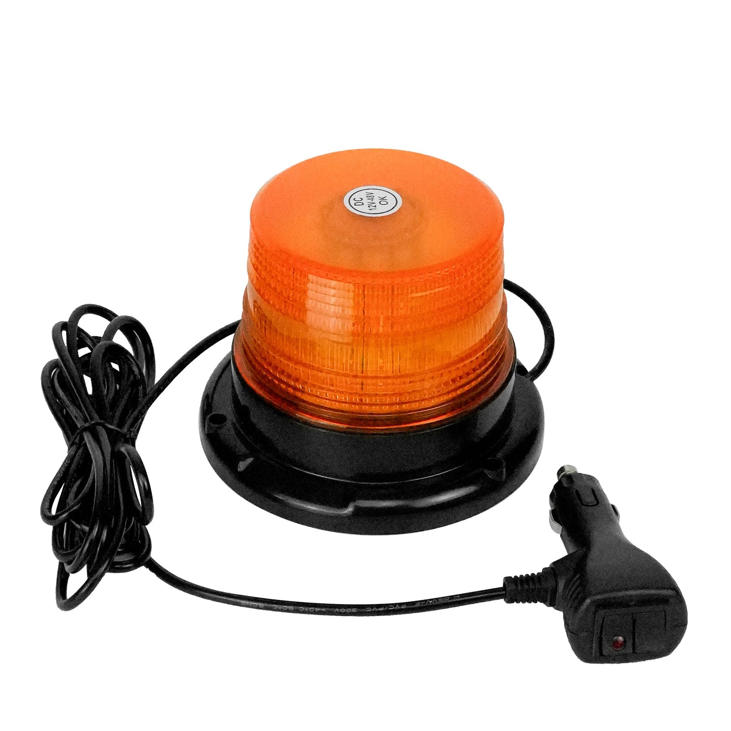 YASONG Amber 40 LED Beacon Strobe Light 12-24V Warning Safety Flashing Light with Magnetic and 9.8ft Straight Cord for Vehicle Forklift Truck Tractor UTV Car Bus