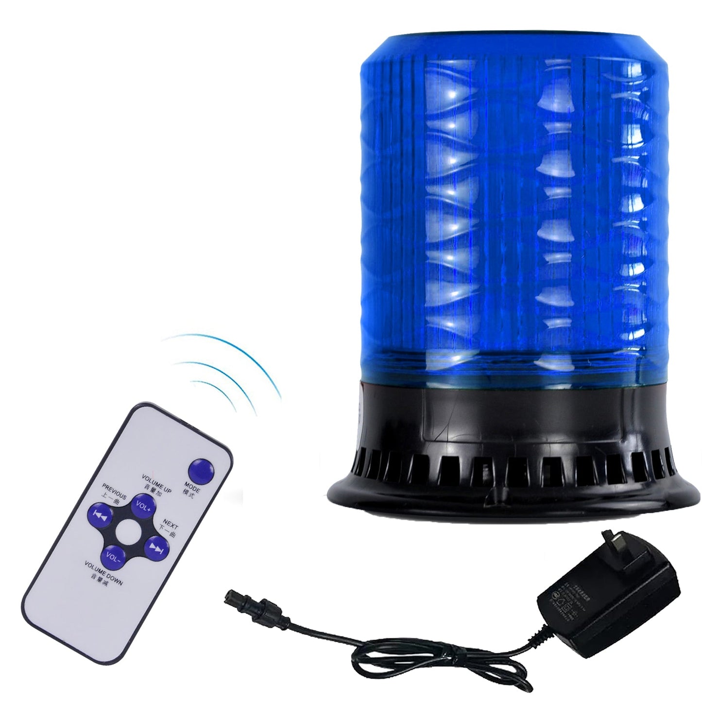 YASONG Beacon Strobe Light  4 Flashing Mode 120dB Horn 9 Tones LED  Emergency Lights with Magnet Base for Vehicles, Truck, Car and Workshop AC100V-AC240V