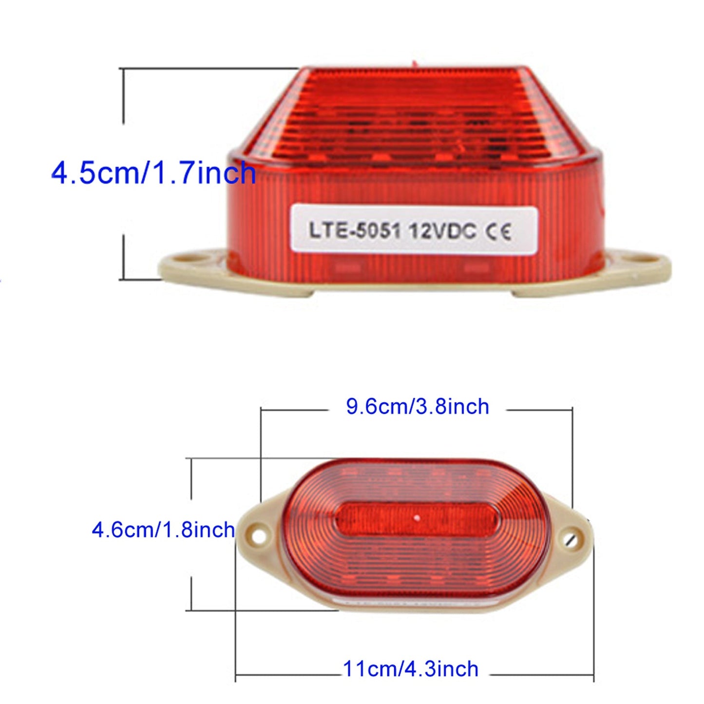 YASONG Led Strobe Flashing Light Mini Mechanical Emergency Signal Warning Light with No Sound for Equipment, Workshops, Factory