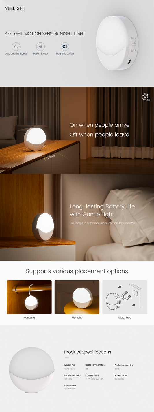 Yeelight Motion Sensor Night Light (USB-C)