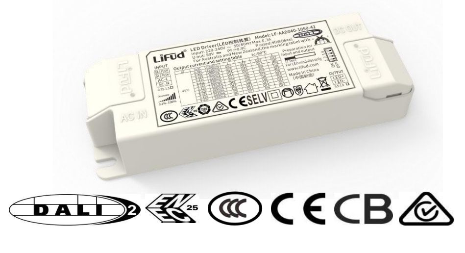 [China] LIFUD AAD series CC DALI Dimming Driver-Ballast /Drivers-DELIGHT OptoElectronics Pte. Ltd