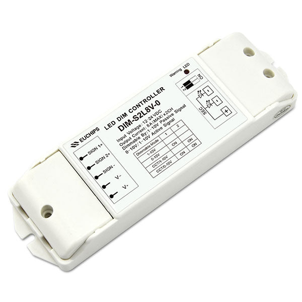 Euchips 12-24VDC 0-10V analog constant voltage led dimmer DIM-S2L8V-0-Ballast /Drivers-DELIGHT OptoElectronics Pte. Ltd