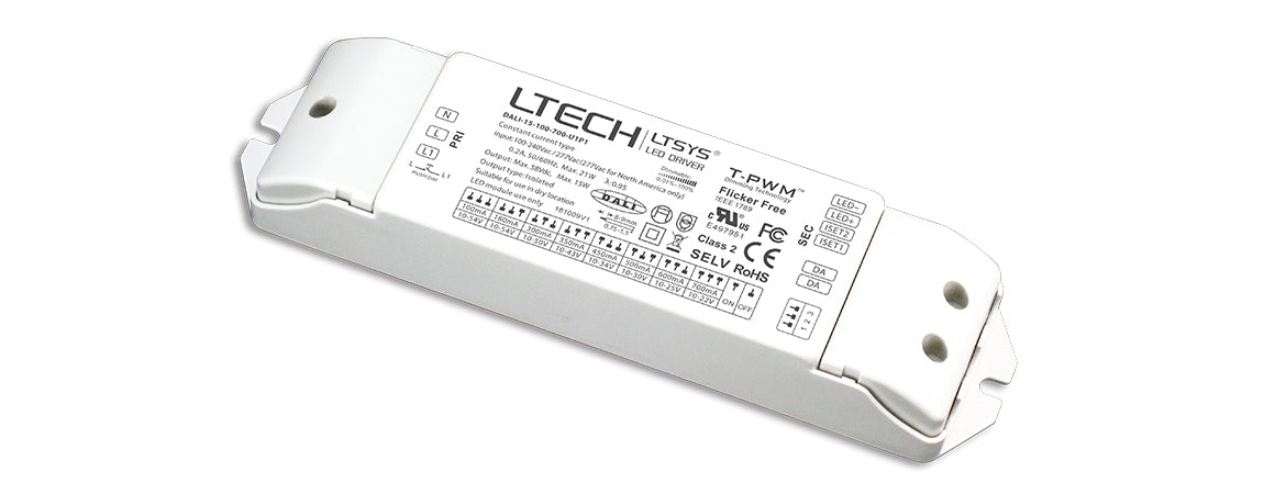 [China] LTECH DALI series Flicker Free CC DALI Dimmable Driver-Ballast /Drivers-DELIGHT OptoElectronics Pte. Ltd