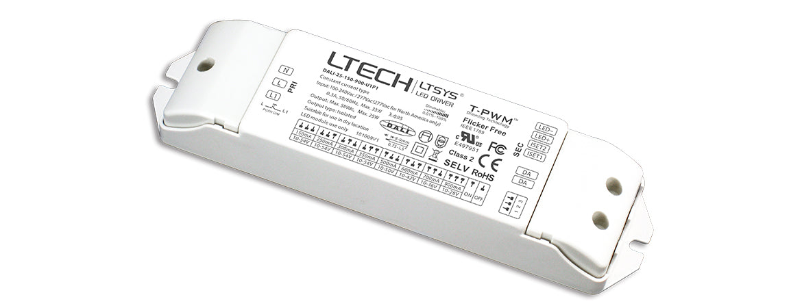 [China] LTECH DALI series Flicker Free CC DALI Dimmable Driver-Ballast /Drivers-DELIGHT OptoElectronics Pte. Ltd