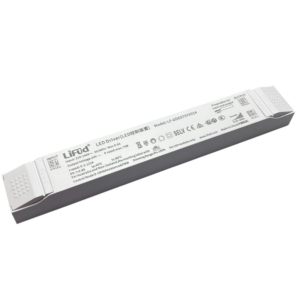 [China] LIFUD CV GDE Series 0-10V Flicker-Free LED Driver-Ballast /Drivers-DELIGHT OptoElectronics Pte. Ltd