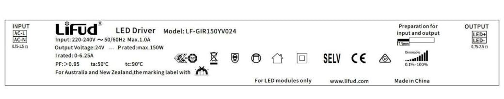 [China] LIFUD GIR series CV Flicker-Free non-dimmable LED driver-Ballast /Drivers-DELIGHT OptoElectronics Pte. Ltd