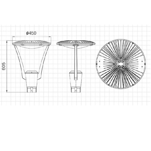 [CHINA] LED HB-035-02 Garden Street Light-Fixture-DELIGHT OptoElectronics Pte. Ltd