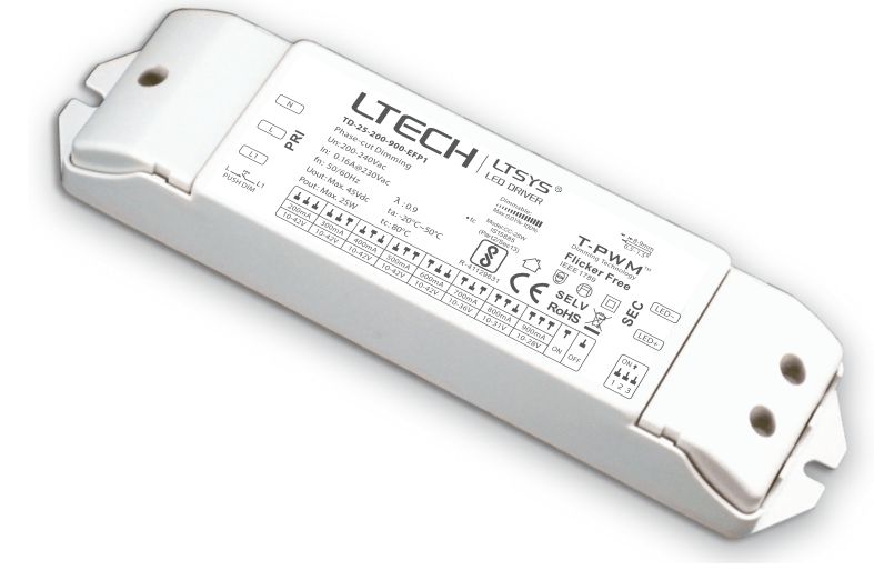 [China] LTECH TD-EFP1 series CC TRIAC ELV LED Driver-Ballast /Drivers-DELIGHT OptoElectronics Pte. Ltd