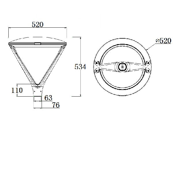 [CHINA] LED HB-053 Garden Street Light-Fixture-DELIGHT OptoElectronics Pte. Ltd