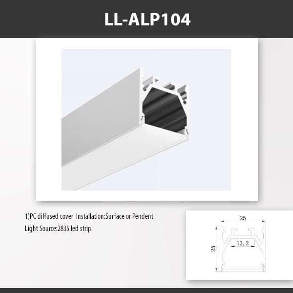 L9 Fixture [China] ALP104 Surface Mount Aluminium Profile For 2835 Led Strip 2M x10Pcs