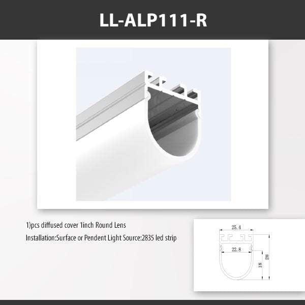 L9 Fixture [China] ALP111-R Surface Mount Aluminium Profile For 2835 Led Strip 2M x10Pcs