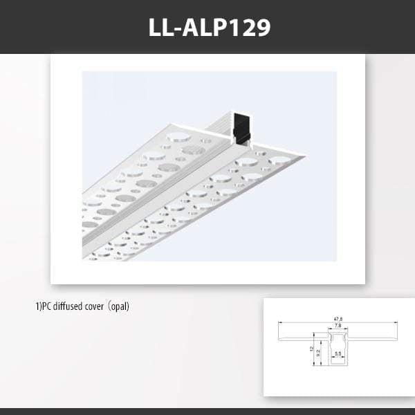 L9 Fixture [China] ALP129 Recess Mount Aluminium Profile 2M x10Pcs