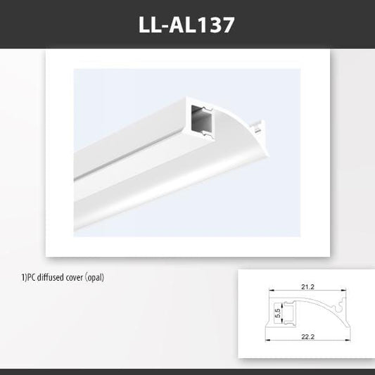 L9 Fixture [China] ALP137 Surface Mounting Aluminium Profile 2M x10Pcs