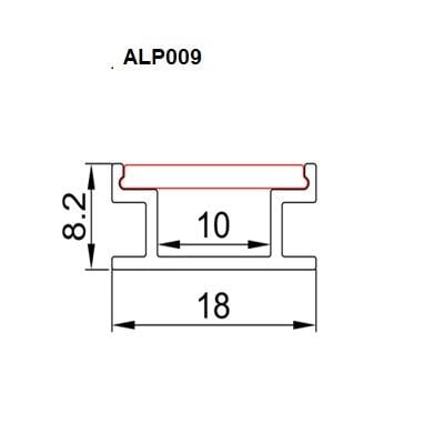 L9 Fixture EC-ALP003-R [China] ALP003-R Series Aluminium Profile Accessories  x10Pcs