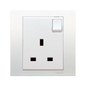 Schneider 13A 250V 1Gang Switched Socket - DELIGHT OptoElectronics Pte. Ltd