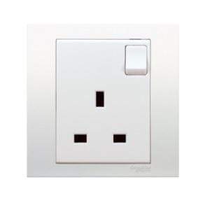 Schneider 13A 250V 1Gang Switched Socket - DELIGHT OptoElectronics Pte. Ltd