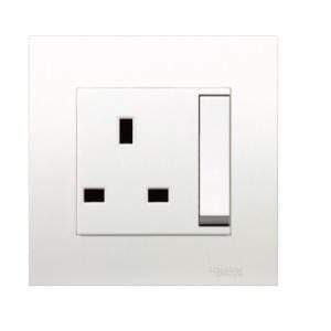 Schneider 13A 250V 1Gang Switched Socket - DELIGHT OptoElectronics Pte. Ltd