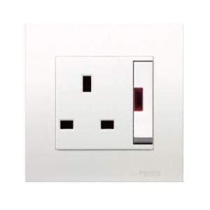 Schneider 13A 250V 1Gang Switched Socket - DELIGHT OptoElectronics Pte. Ltd