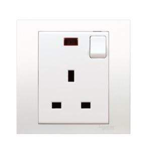 Schneider 13A 250V 1Gang Switched Socket - DELIGHT OptoElectronics Pte. Ltd