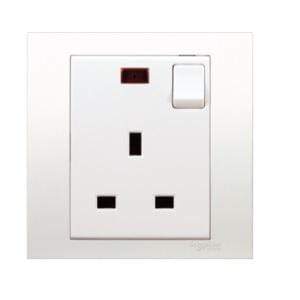 Schneider 13A 250V 1Gang Switched Socket - DELIGHT OptoElectronics Pte. Ltd