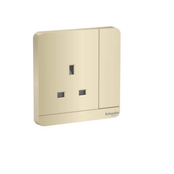 Schneider AvatarOn, 3P, 13 A, 250 V, switched socket, - DELIGHT OptoElectronics Pte. Ltd