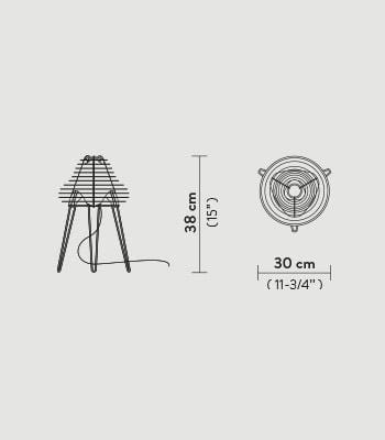 SLAMP FARETTO TABLE FUME LAMP - DELIGHT OptoElectronics Pte. Ltd